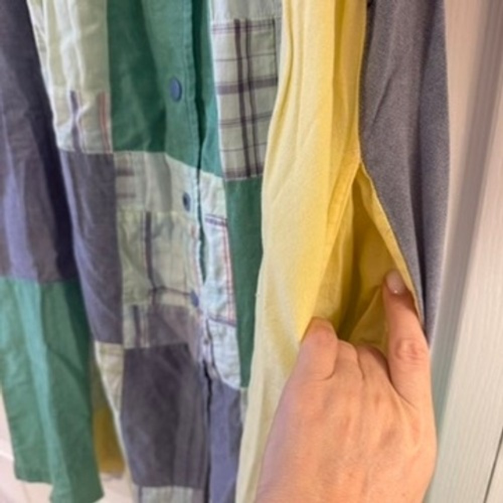 Go Softly Patio Large Patchwork Cotton House Dress Moomoo Cottagecore Pockets - Picture 5 of 9